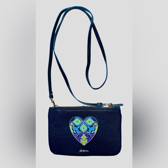 Brighton Navy Blue Crossbody Bag with Heart Design💕 - Picture 1 of 8